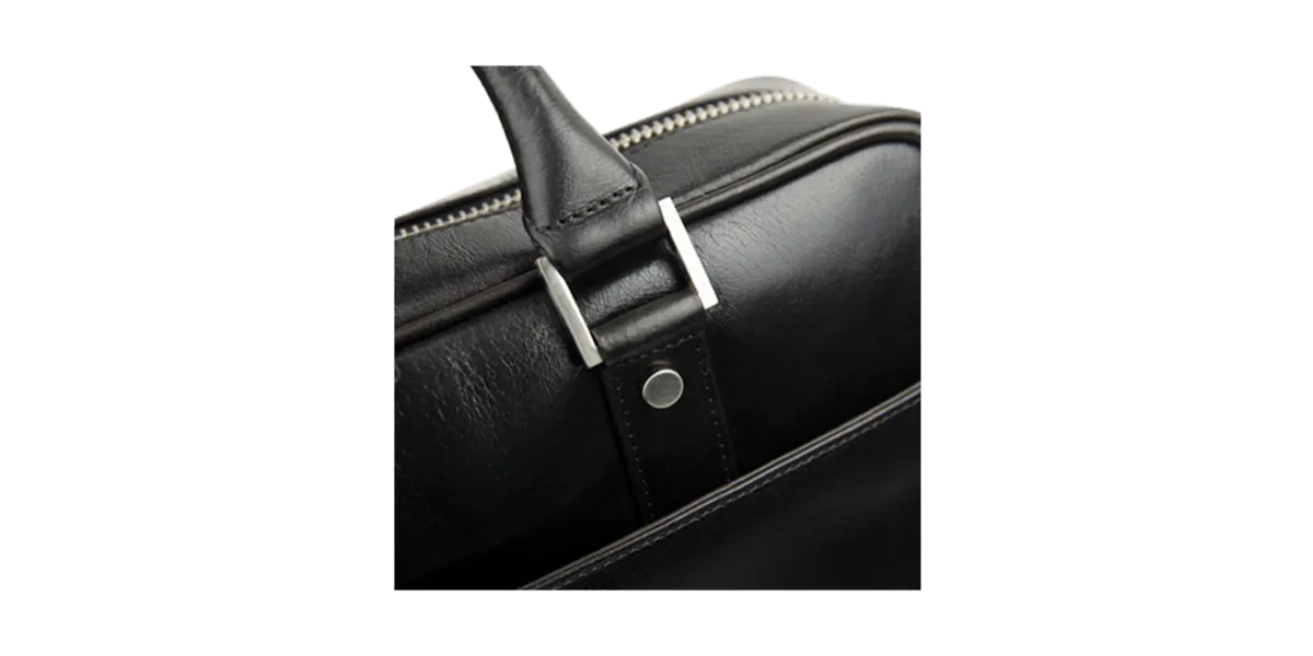 Rosenborg 14" Dark Brown Leather Laptop Briefcase