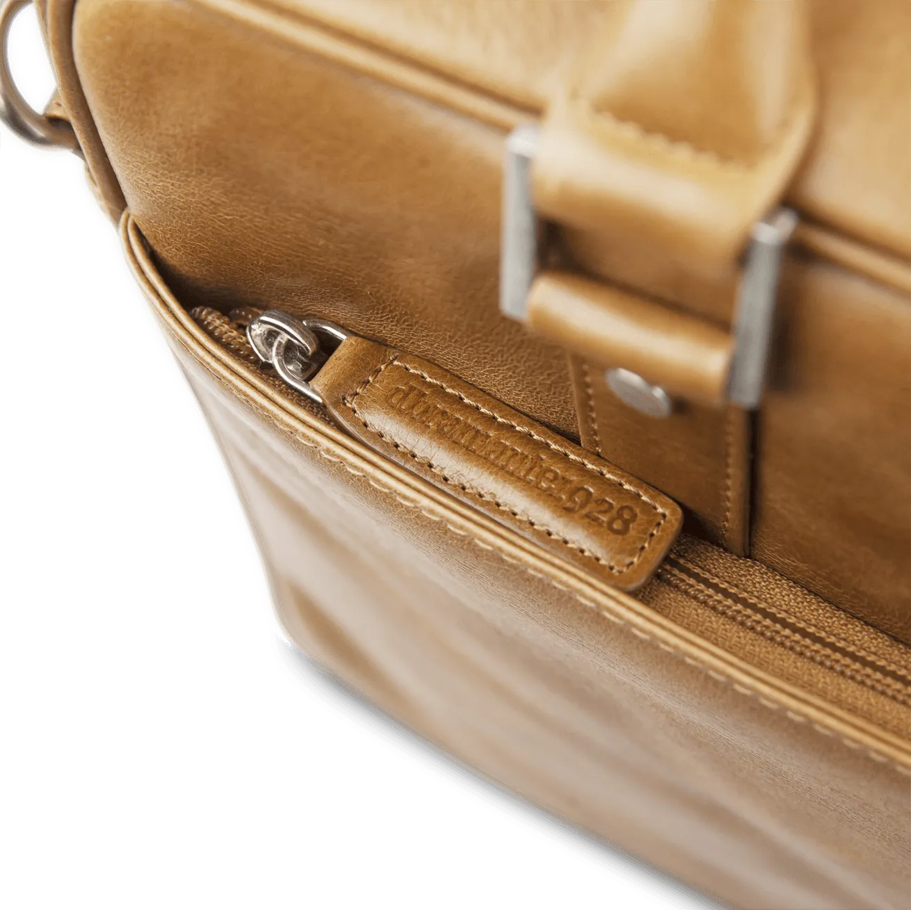 Rosenborg 14" Tan Leather Laptop Briefcase