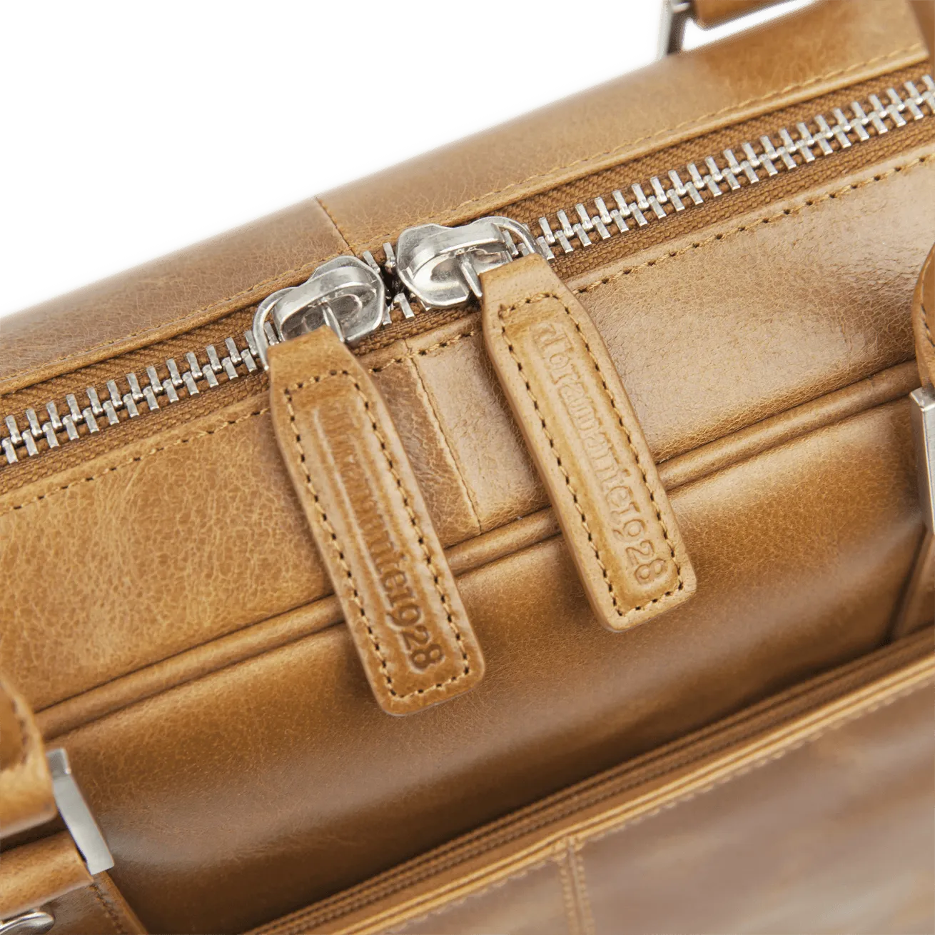 Rosenborg 14" Tan Leather Laptop Briefcase