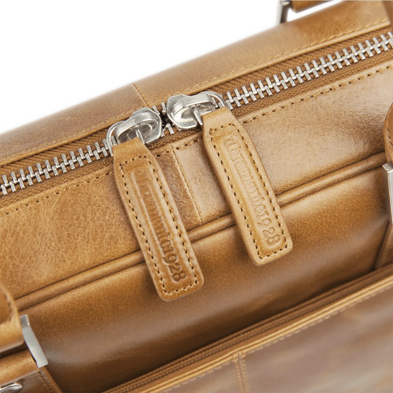 Rosenborg 16" Tan Leather Business Laptop Briefcase