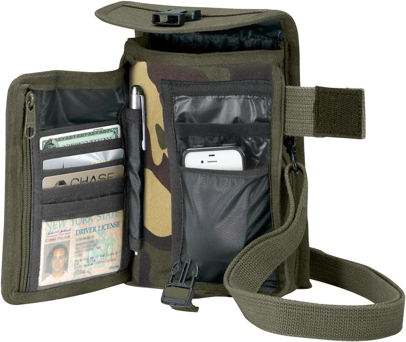 Rothco Canvas Travel Portfolio Crossbody Shoulder Bag