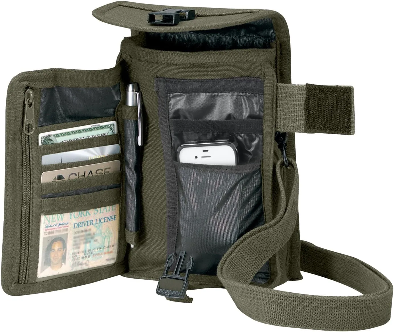 Rothco Canvas Travel Portfolio Crossbody Shoulder Bag