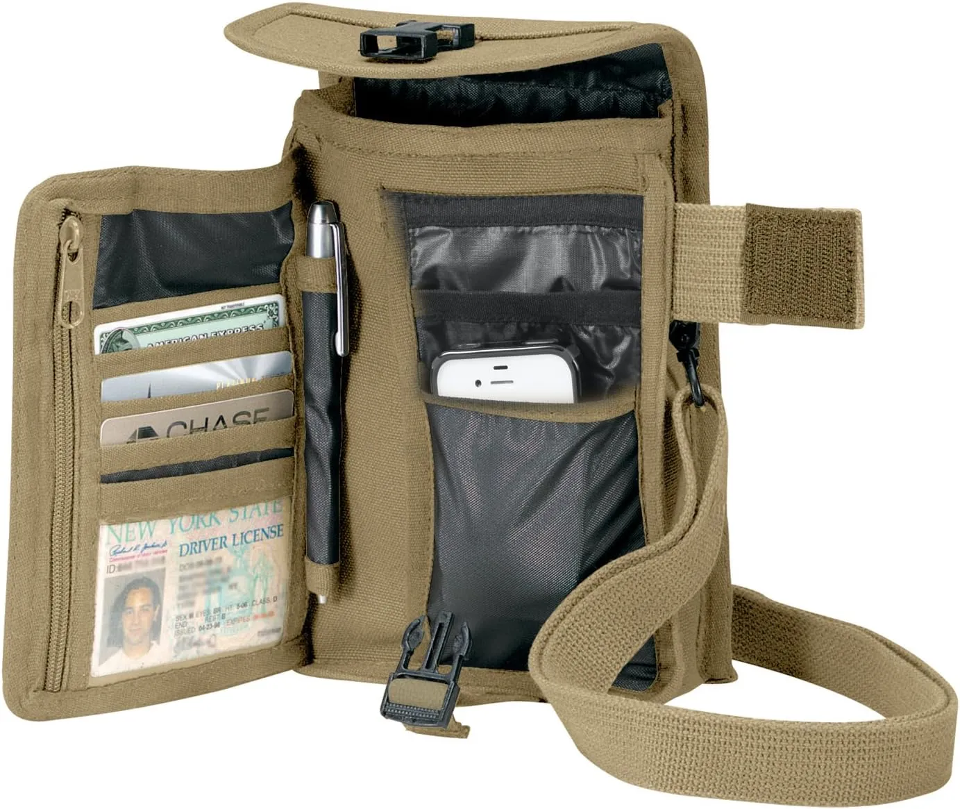 Rothco Canvas Travel Portfolio Crossbody Shoulder Bag