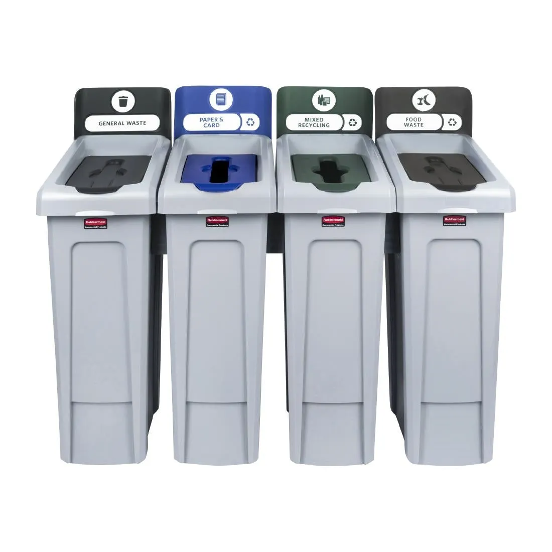 Rubbermaid Slim Jim Four Stream Recycling Station 87Ltr