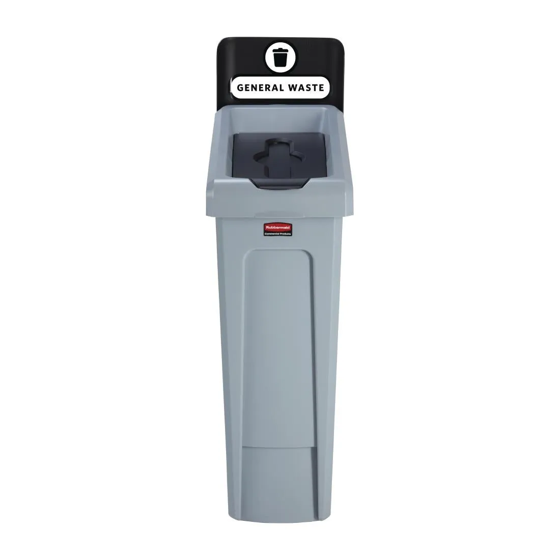 Rubbermaid Slim Jim General Waste Recycling Station Black 87Ltr
