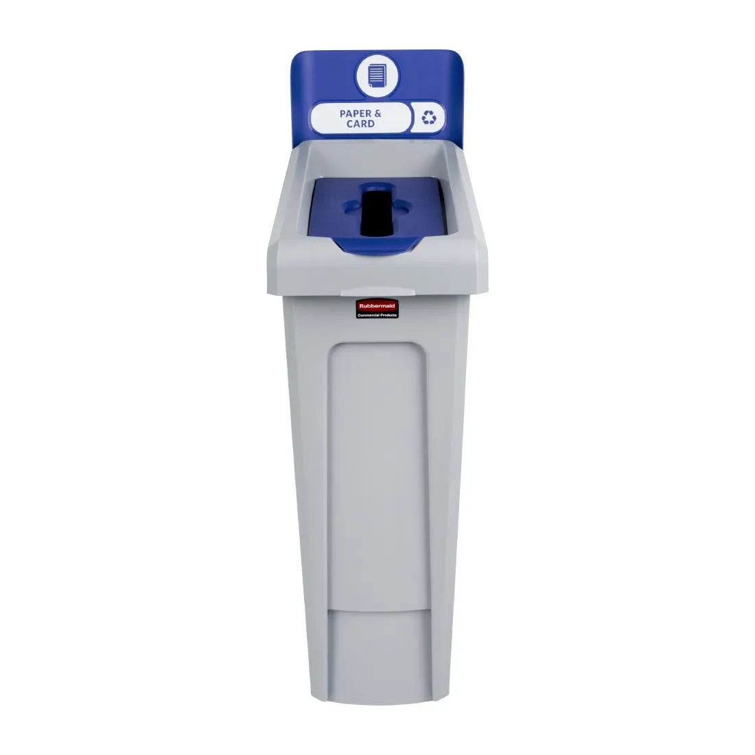 Rubbermaid Slim Jim Paper & Card Recycling Station Blue 87Ltr