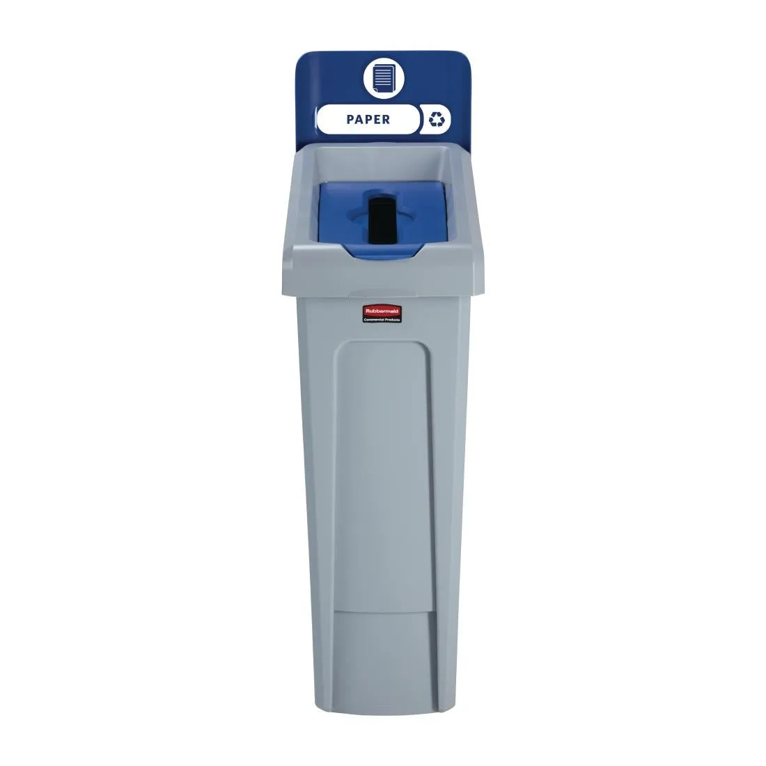 Rubbermaid Slim Jim Paper & Card Recycling Station Blue 87Ltr
