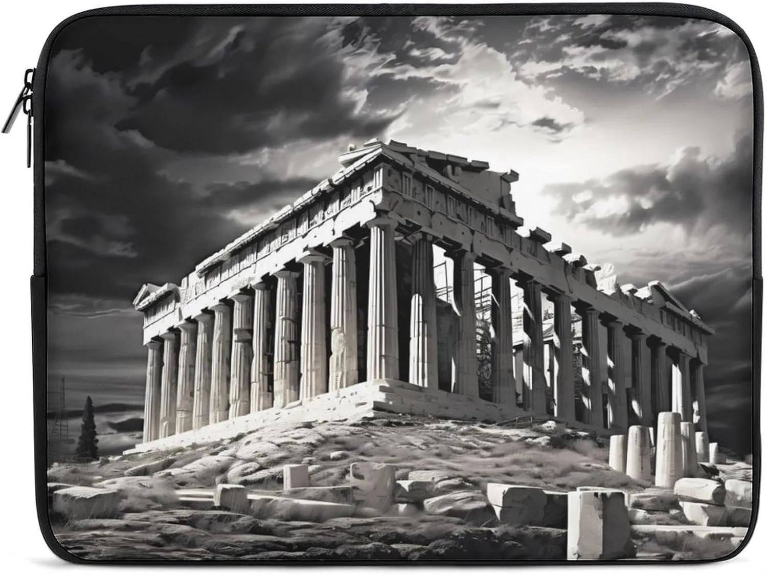 Ruins of A Temple Parthenon Acropolis Athens Greece Printed Laptop Sleeve Case Soft Computer Pocket Briefcase Carrying Bag 10 Inch/12 Inch/ 13 Inch/15 Inch/17 Inch