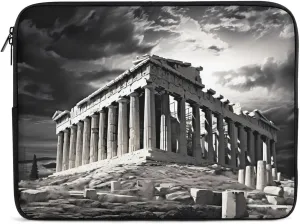 Ruins of A Temple Parthenon Acropolis Athens Greece Printed Laptop Sleeve Case Soft Computer Pocket Briefcase Carrying Bag 10 Inch/12 Inch/ 13 Inch/15 Inch/17 Inch