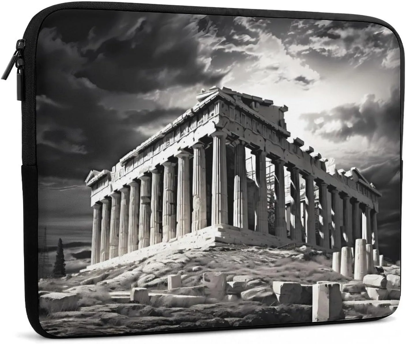 Ruins of A Temple Parthenon Acropolis Athens Greece Printed Laptop Sleeve Case Soft Computer Pocket Briefcase Carrying Bag 10 Inch/12 Inch/ 13 Inch/15 Inch/17 Inch