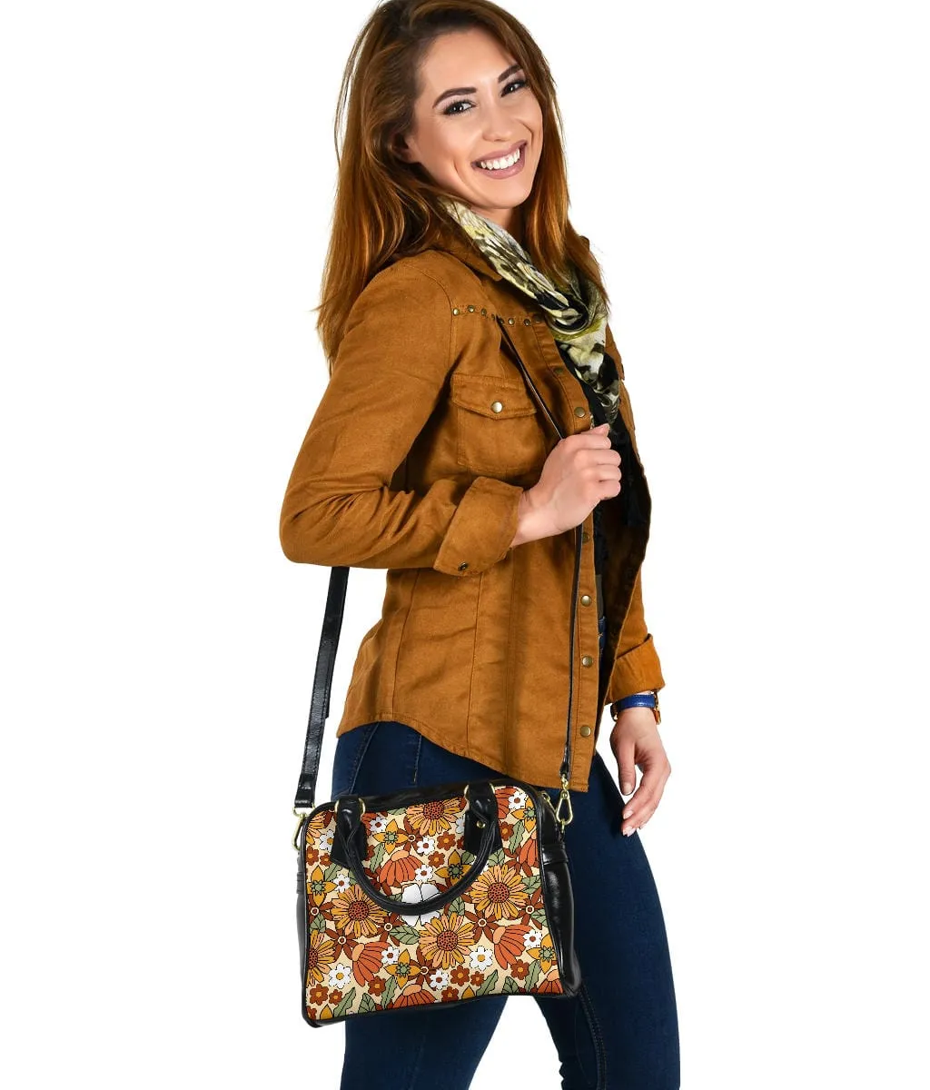 Rustic Blooms | Leather Shoulder Bag
