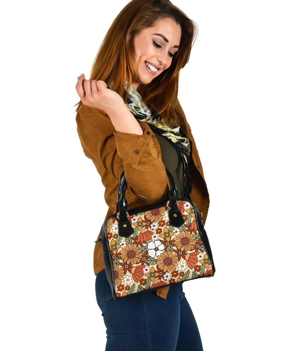 Rustic Blooms | Leather Shoulder Bag