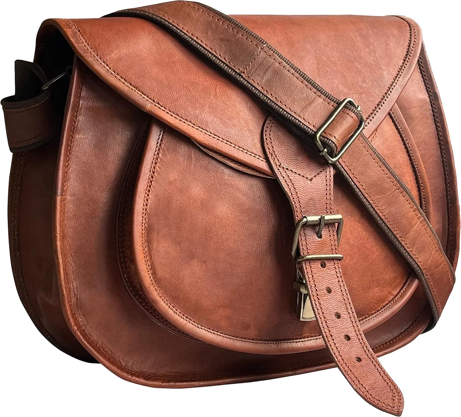 RUSTIC TOWN Leather Bag Replacement Push Clip Clasp Lock - Quick Release Metal Fasteners Buckles for Satchel & Messenger