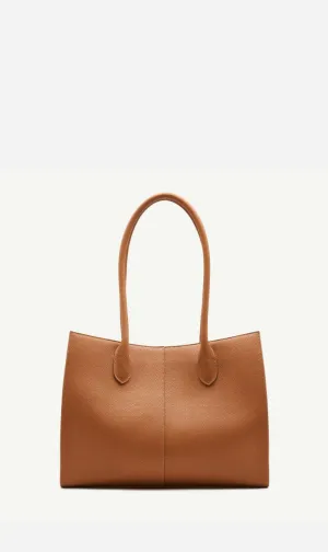 Rylan | Grained Large Tote - Tan