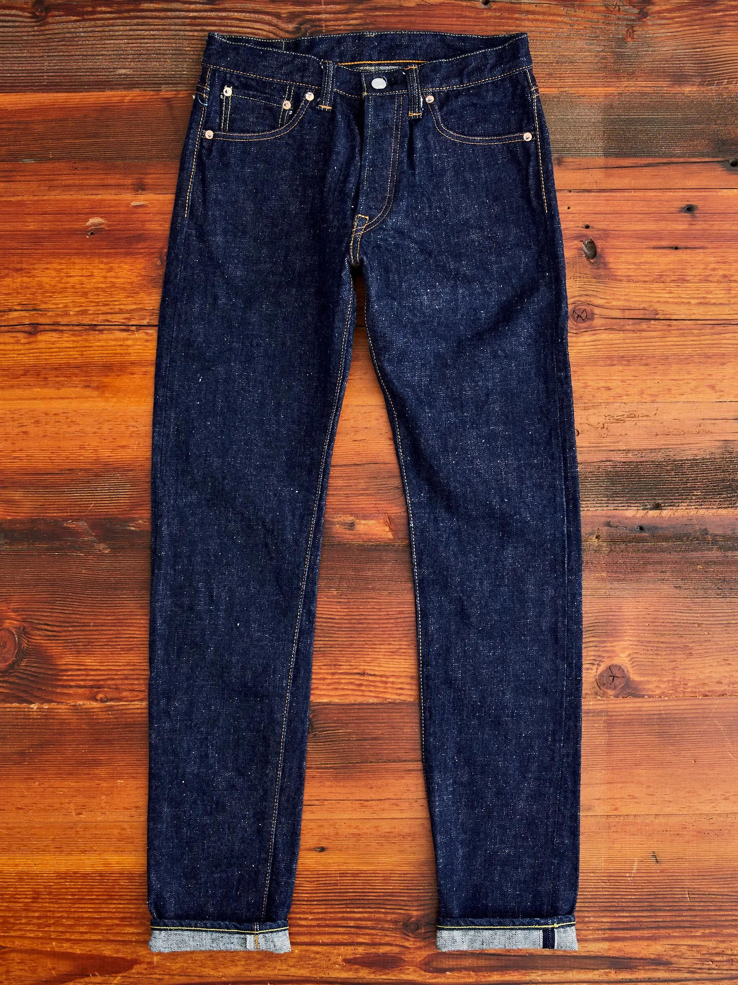 S511AX "Ai-Plus" 18oz Natural Indigo Selvedge Denim - Slim Tapered Fit