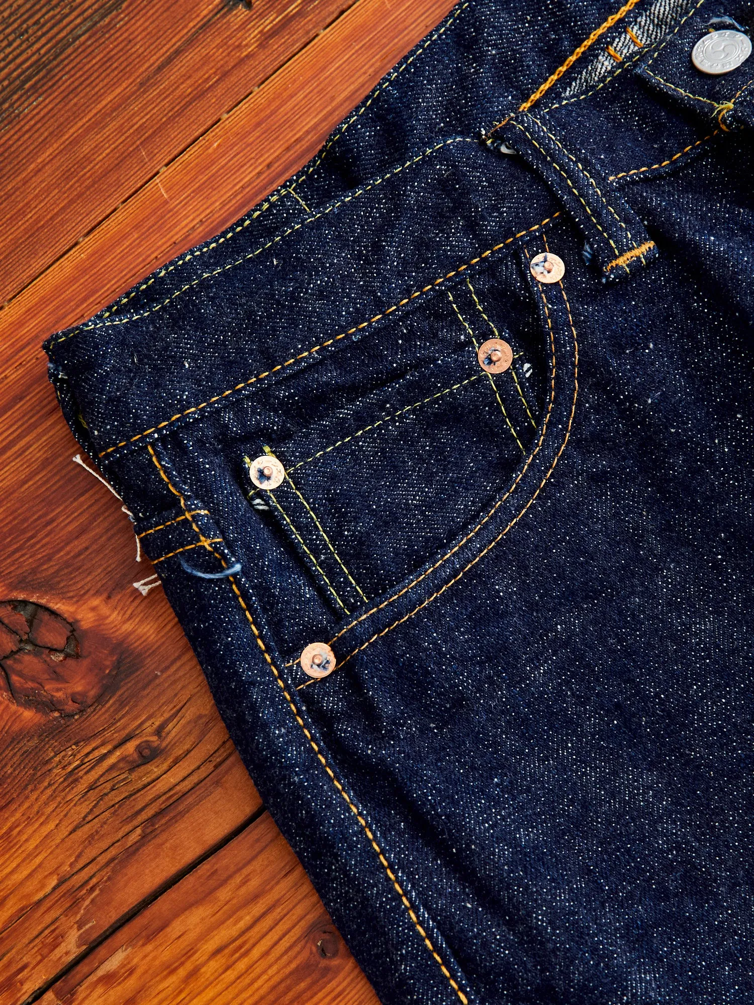 S511AX "Ai-Plus" 18oz Natural Indigo Selvedge Denim - Slim Tapered Fit