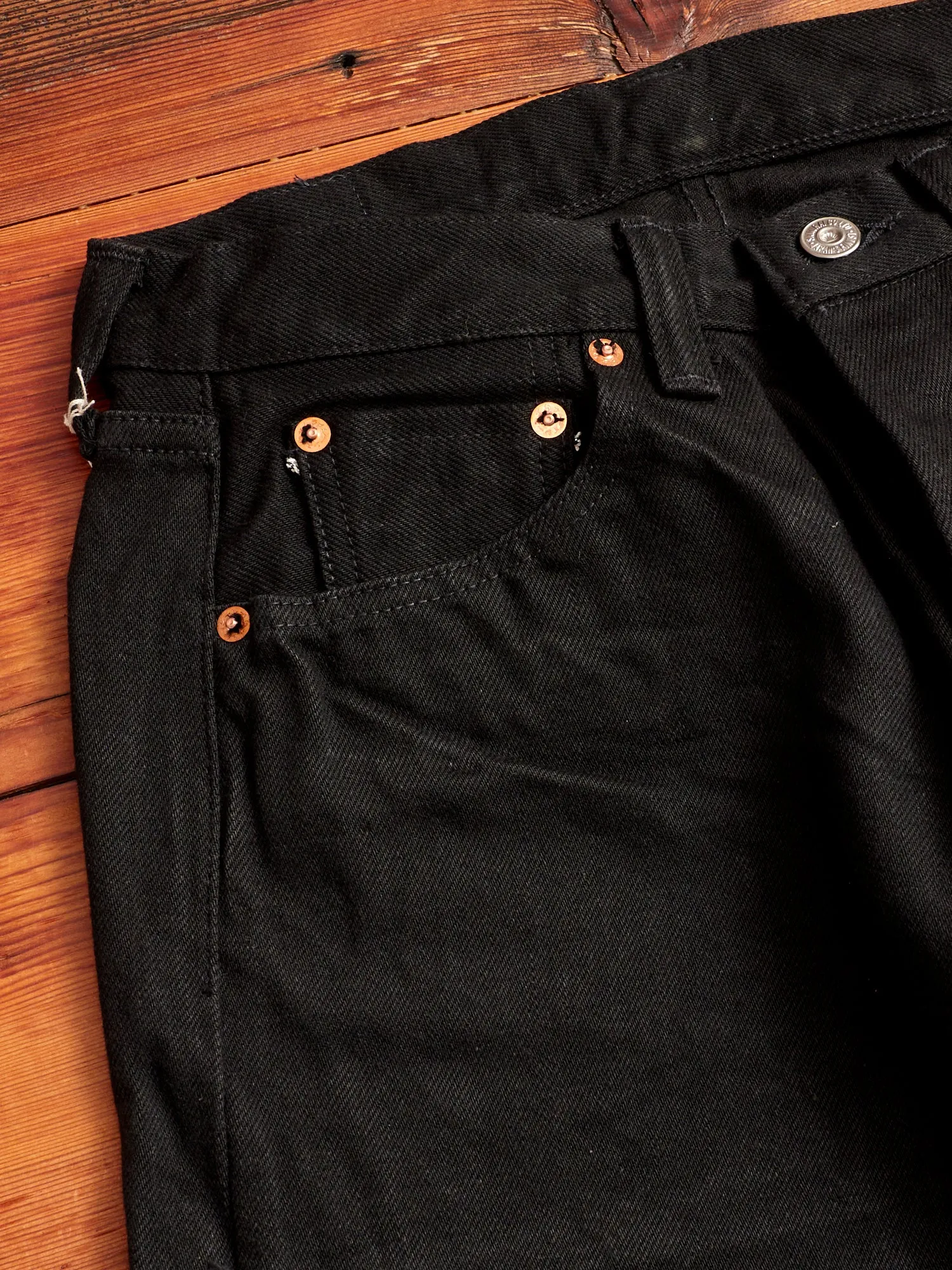 S710NBKII 17oz Double Black Selvedge Denim - Slim Straight Fit