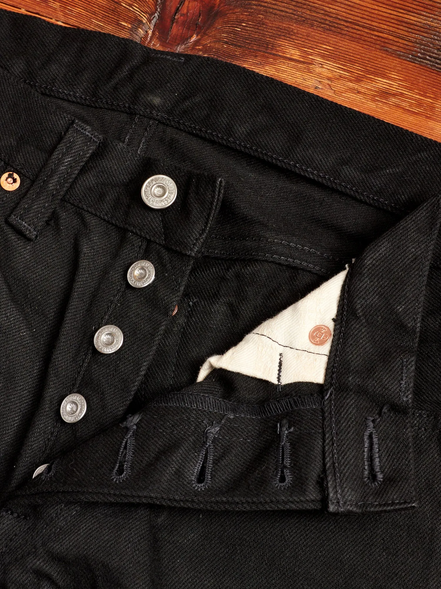 S710NBKII 17oz Double Black Selvedge Denim - Slim Straight Fit