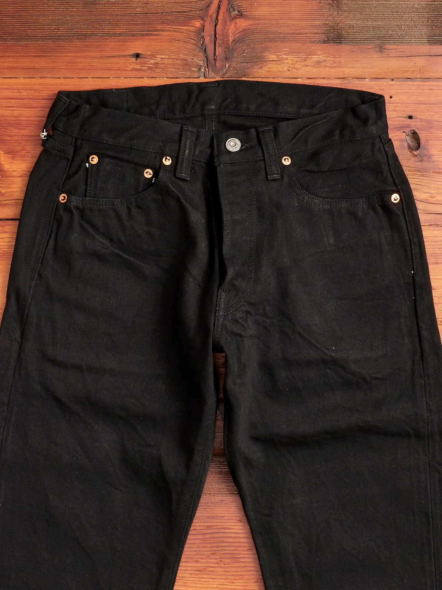 S710NBKII 17oz Double Black Selvedge Denim - Slim Straight Fit