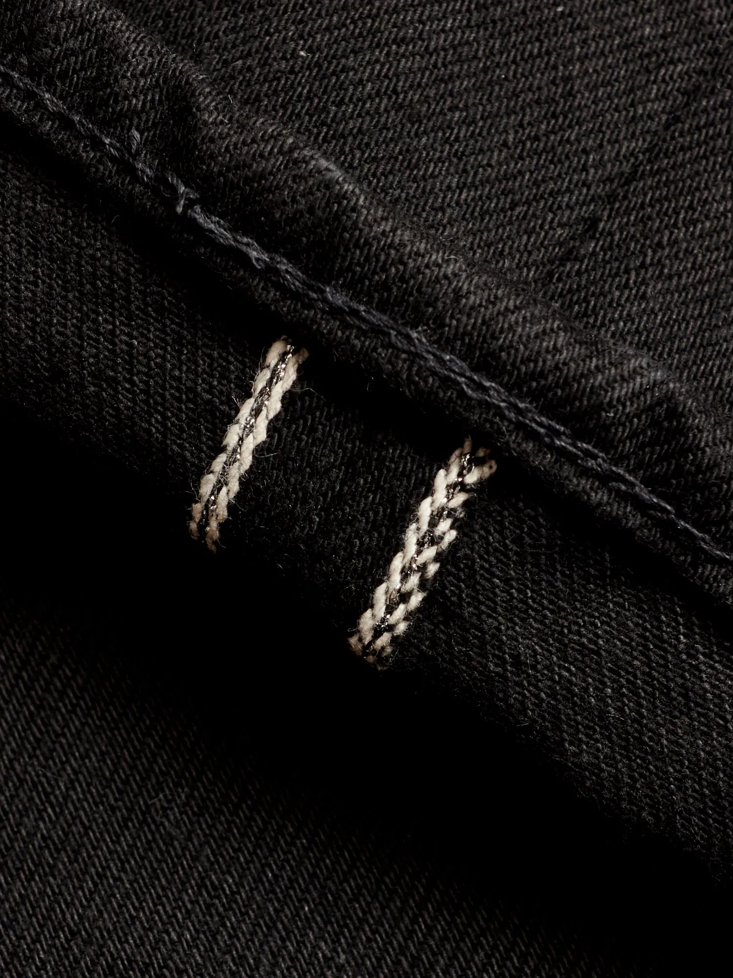 S710NBKII 17oz Double Black Selvedge Denim - Slim Straight Fit