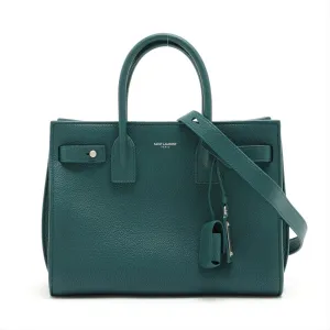 Sac de Jour Baby Leather Dark Green 2-Way Tote