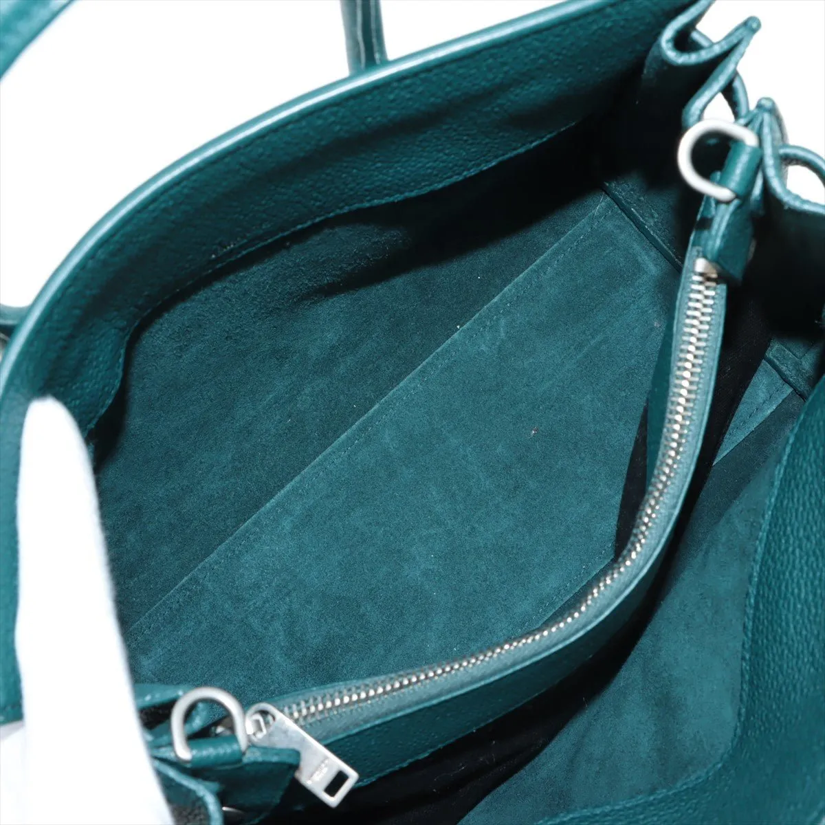 Sac de Jour Baby Leather Dark Green 2-Way Tote