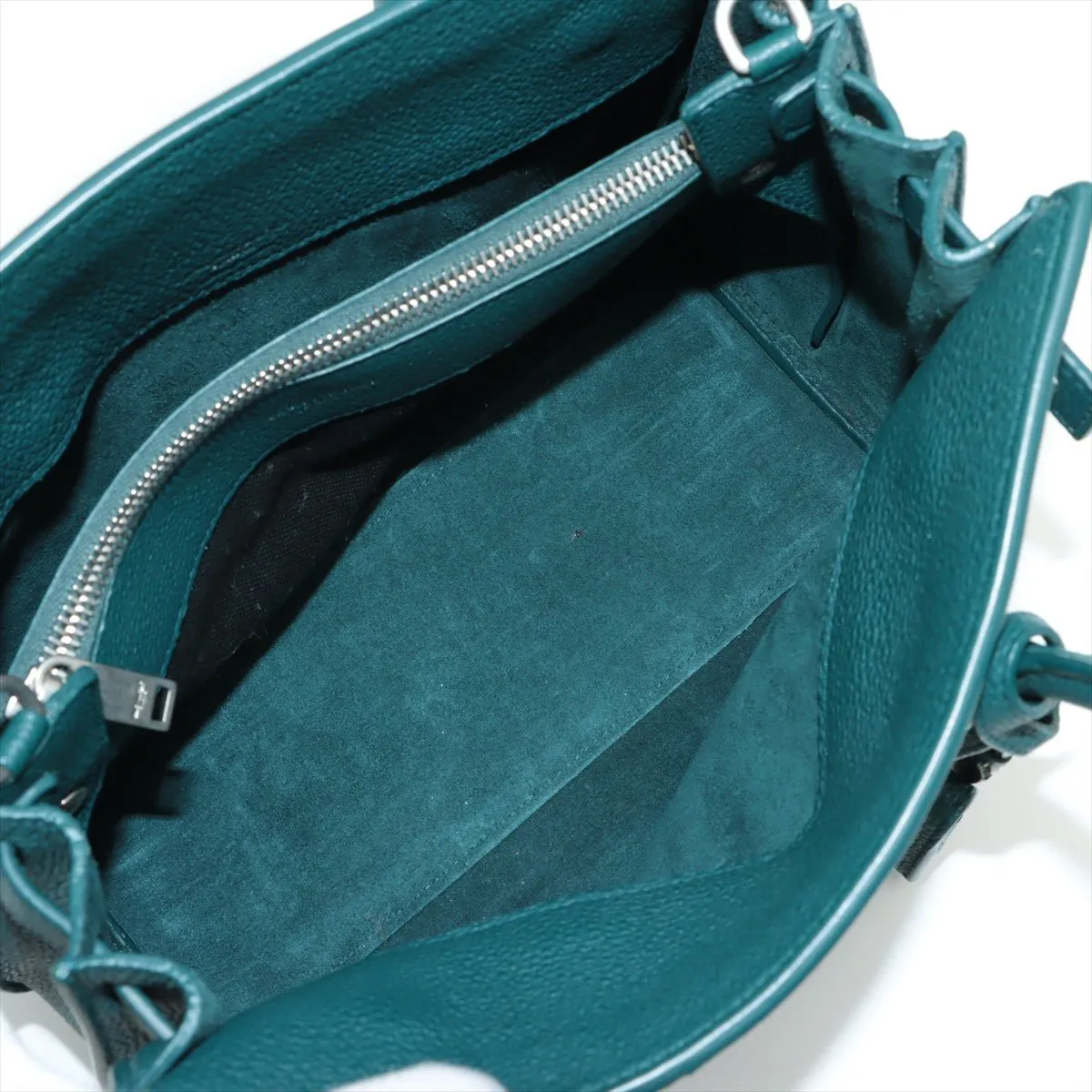 Sac de Jour Baby Leather Dark Green 2-Way Tote