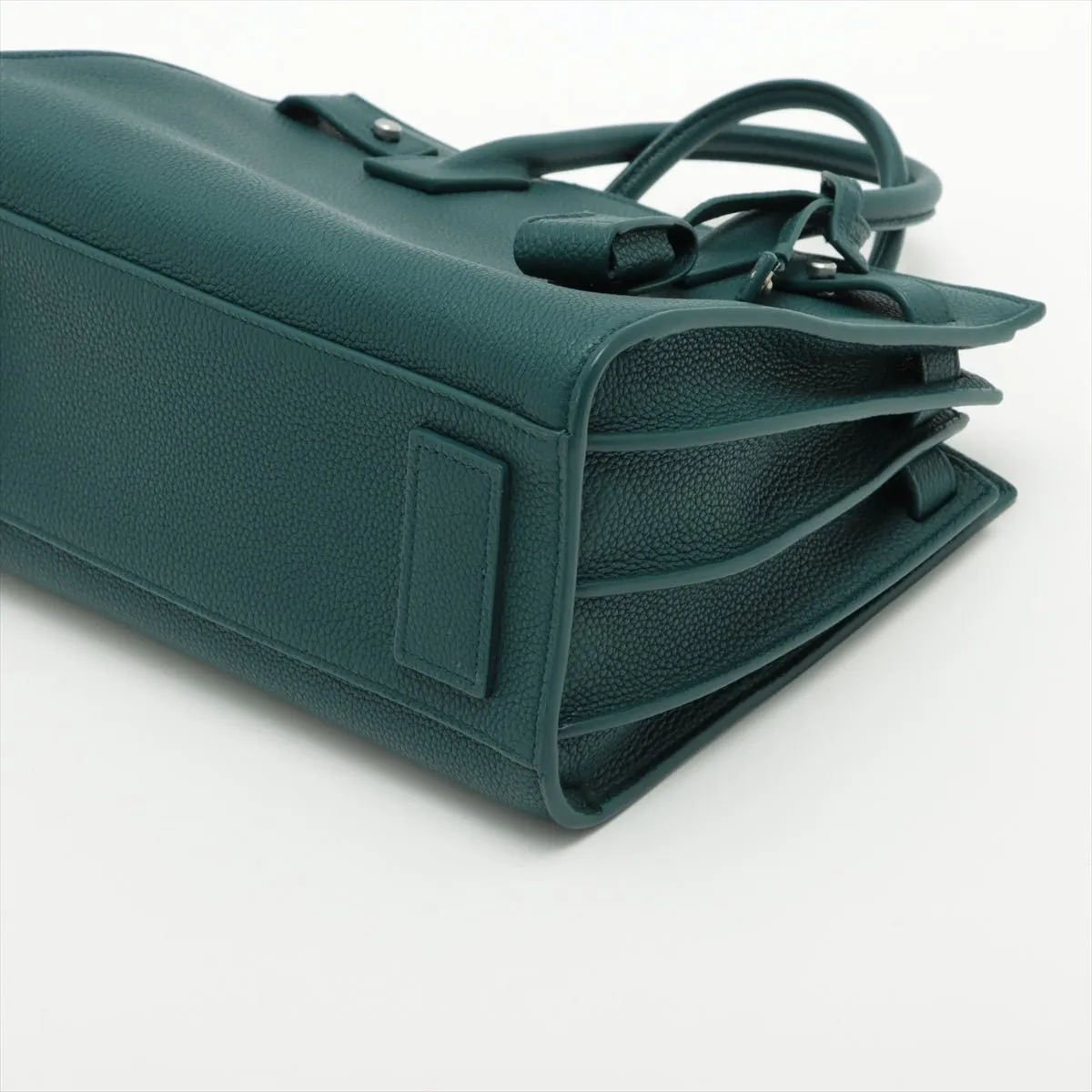 Sac de Jour Baby Leather Dark Green 2-Way Tote