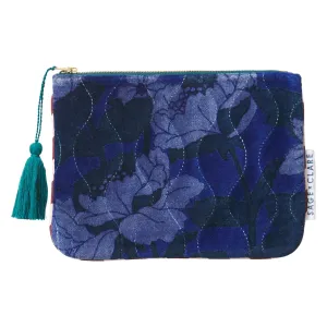 Sage & Clare - Bernanda Velvet Pouch (Lapis)