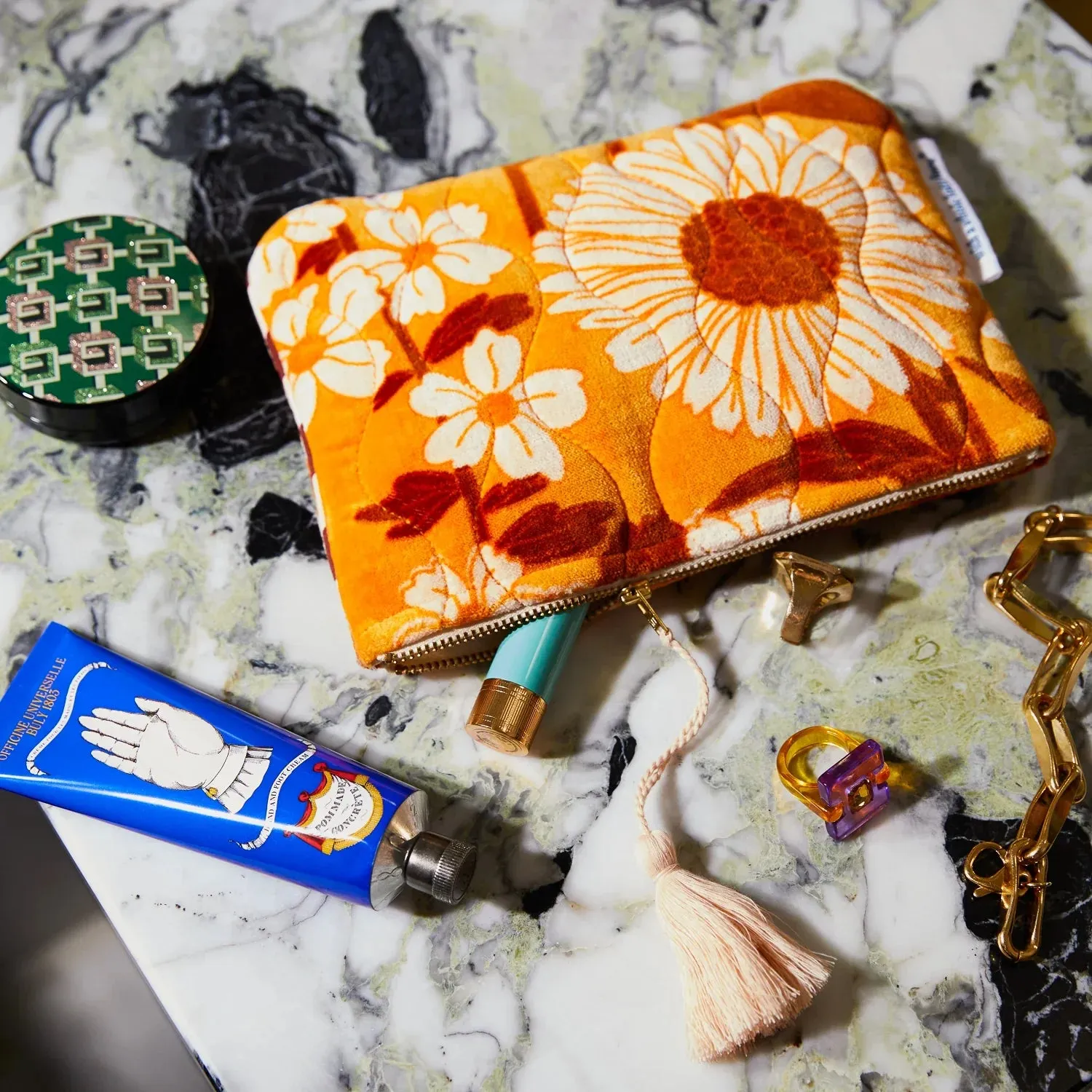 Sage & Clare - Bernanda Velvet Pouch (Valencia)