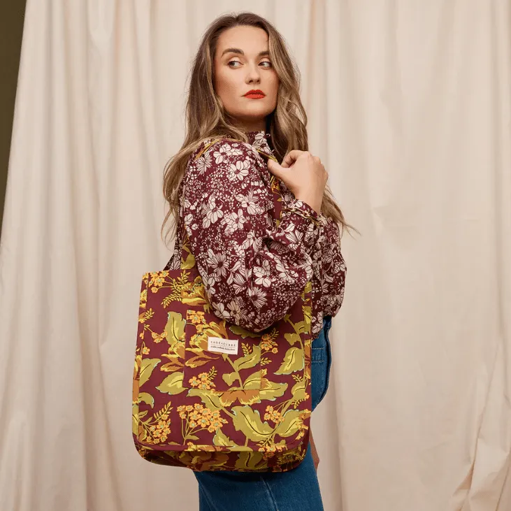 Sage and Clare Margot Tote Bag Mahogany