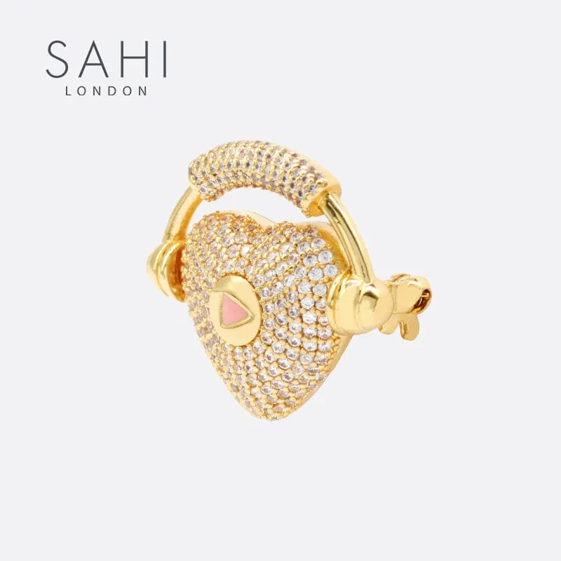 Sahi London - Love Collection Heart Shaped Brooch