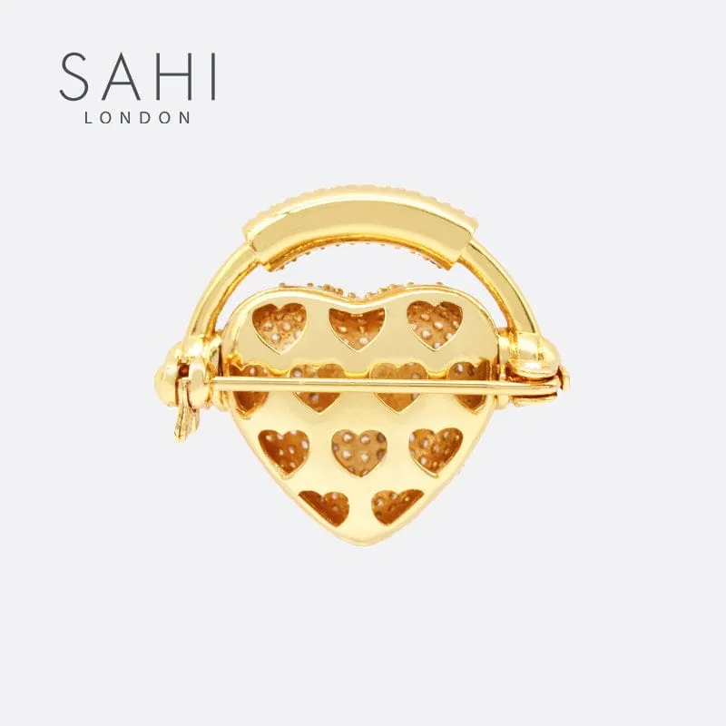 Sahi London - Love Collection Heart Shaped Brooch