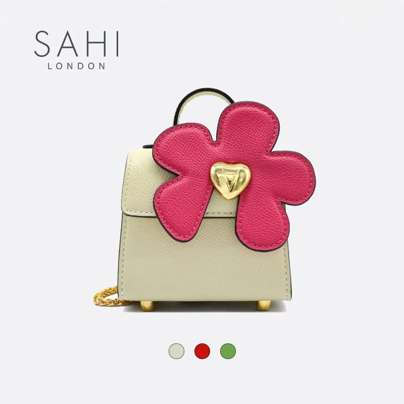 Sahi London - Sahi Little Flower Daisy Crossbody Leather Mini Bag