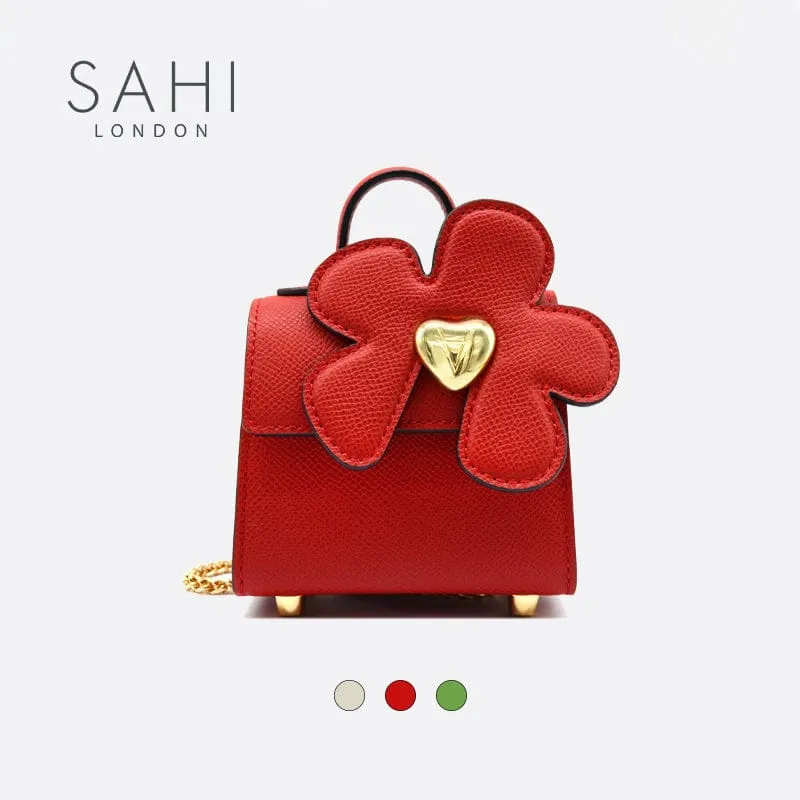 Sahi London - Sahi Little Flower Daisy Crossbody Leather Mini Bag
