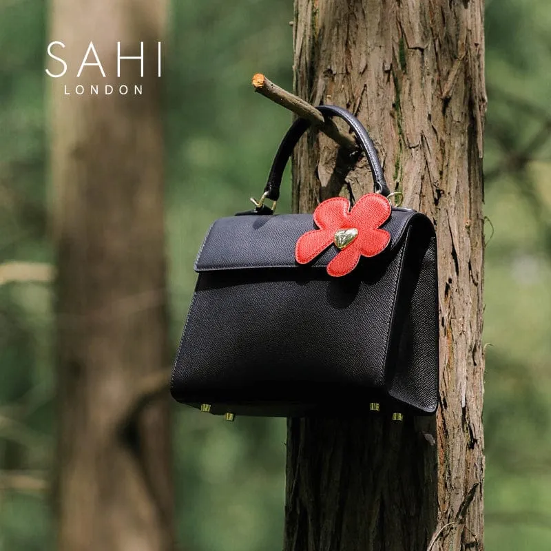 Sahi London - Sahi Little Flower Lily Crossbody Leather Satchel Bag