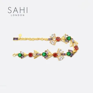 Sahi London - Shine Zircon Crystal Chain Link Bracelet