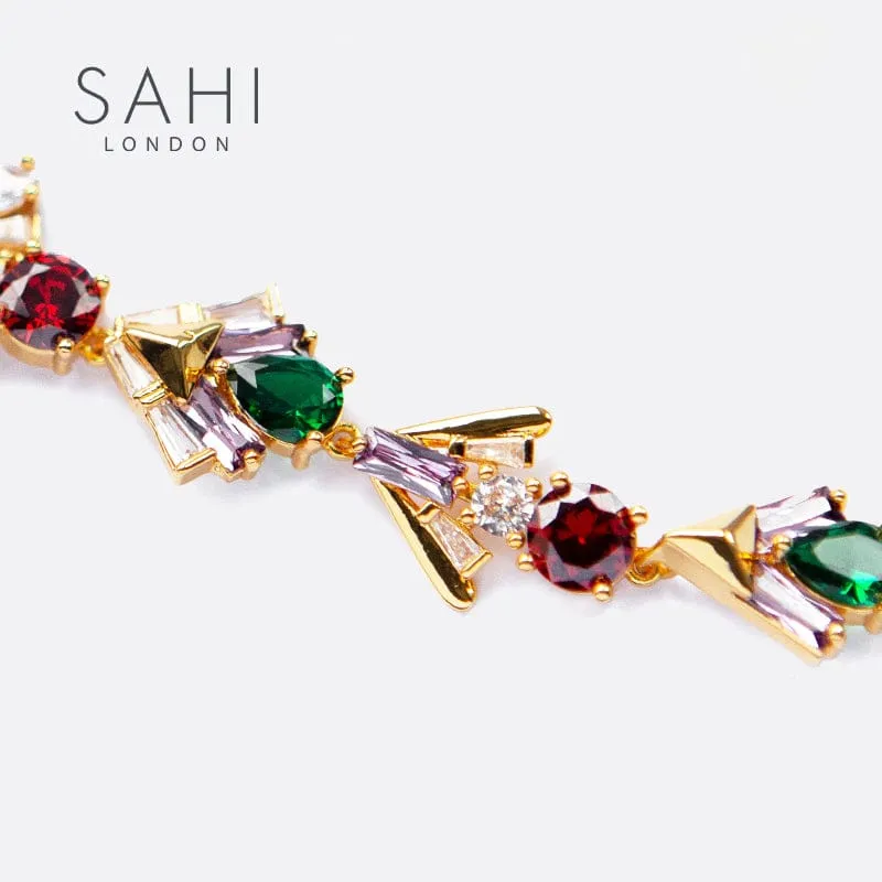 Sahi London - Shine Zircon Crystal Chain Link Bracelet