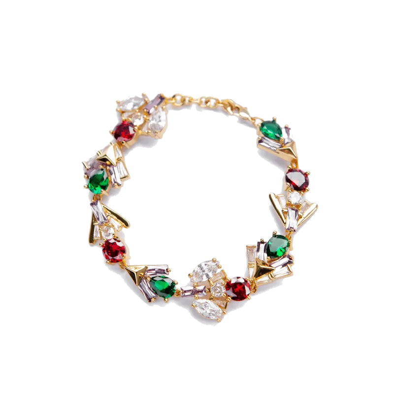 Sahi London - Shine Zircon Crystal Chain Link Bracelet