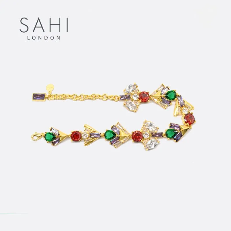 Sahi London - Shine Zircon Crystal Chain Link Bracelet
