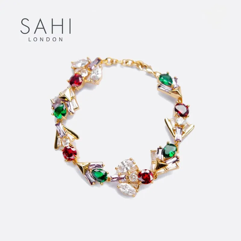 Sahi London - Shine Zircon Crystal Chain Link Bracelet