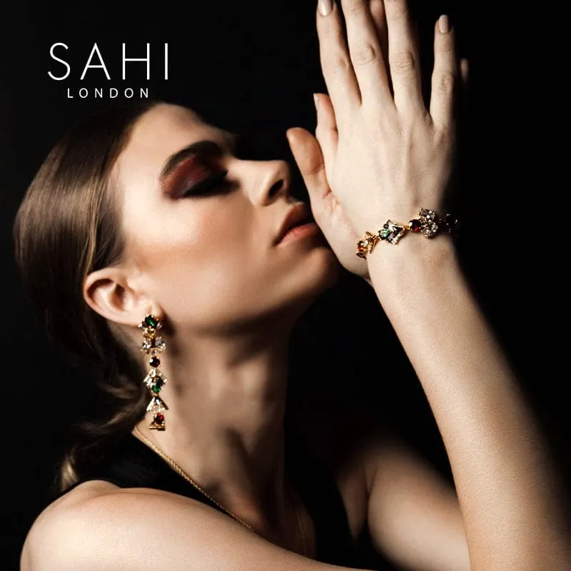 Sahi London - Shine Zircon Crystal Chain Link Bracelet