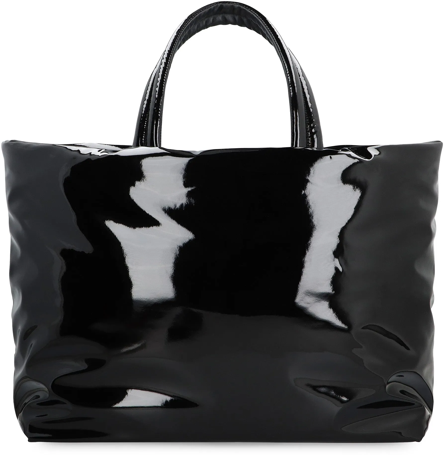 SAINT LAURENT Padded Nylon Maxi Tote Handbag