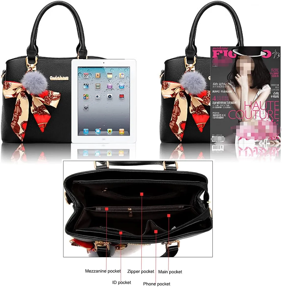 Satchel Purses and Handbags for Women Shoulder Tote Bags Wallets Top-handle Crossbody Bags