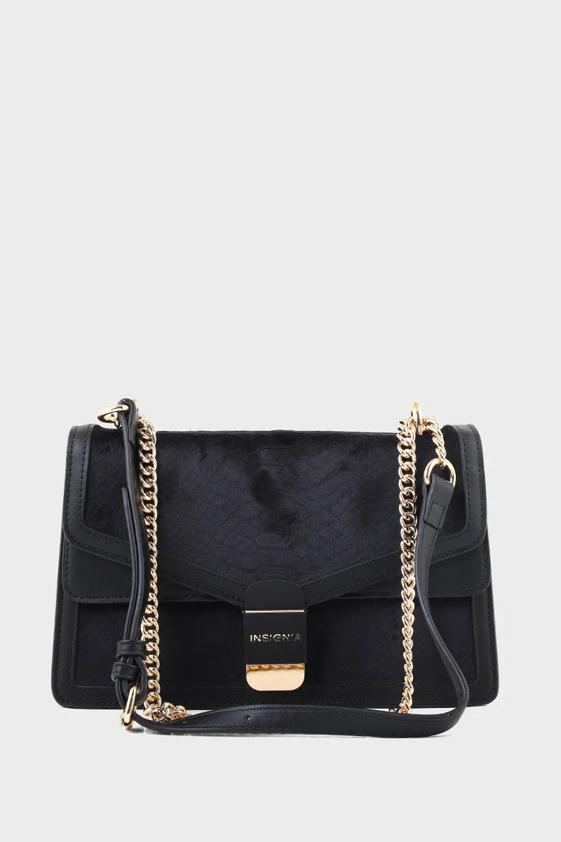 Satchel Shoulder Bags B15108-Black