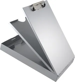 Saunders Metal Clipboard with Storage - Letter Size Heavy Duty Contractor Grade Clipboard - Dual Storage Form Holder with Low Profile Clip Made in USA
