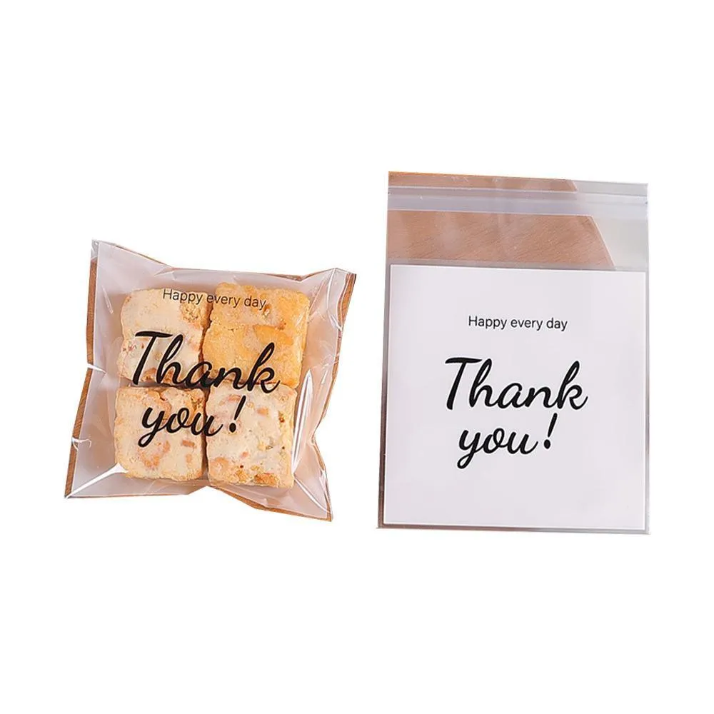 Self-Adhesive OPP Cookies Candies Bags 500pcs