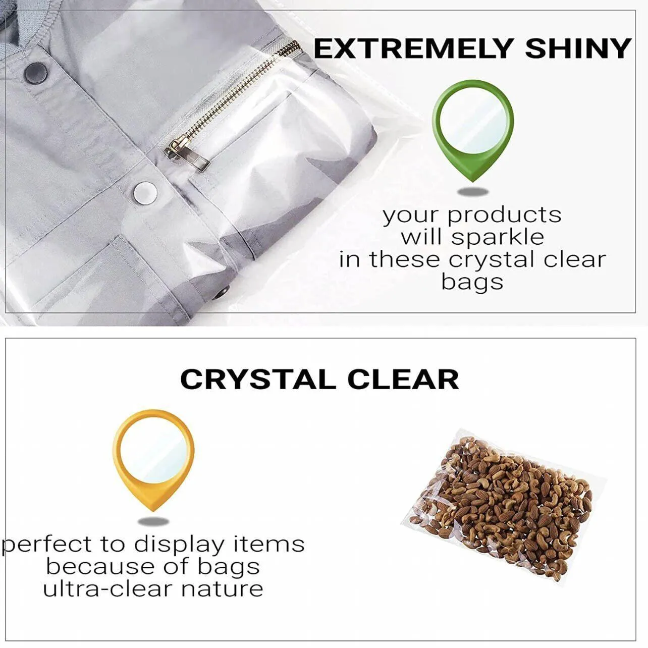 Self Adhesive Seal Bags 100pcs OPP Cellophane