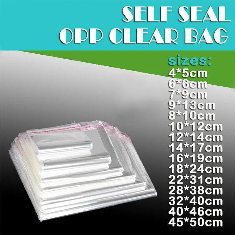 Self Adhesive Seal Bags 100pcs OPP Cellophane