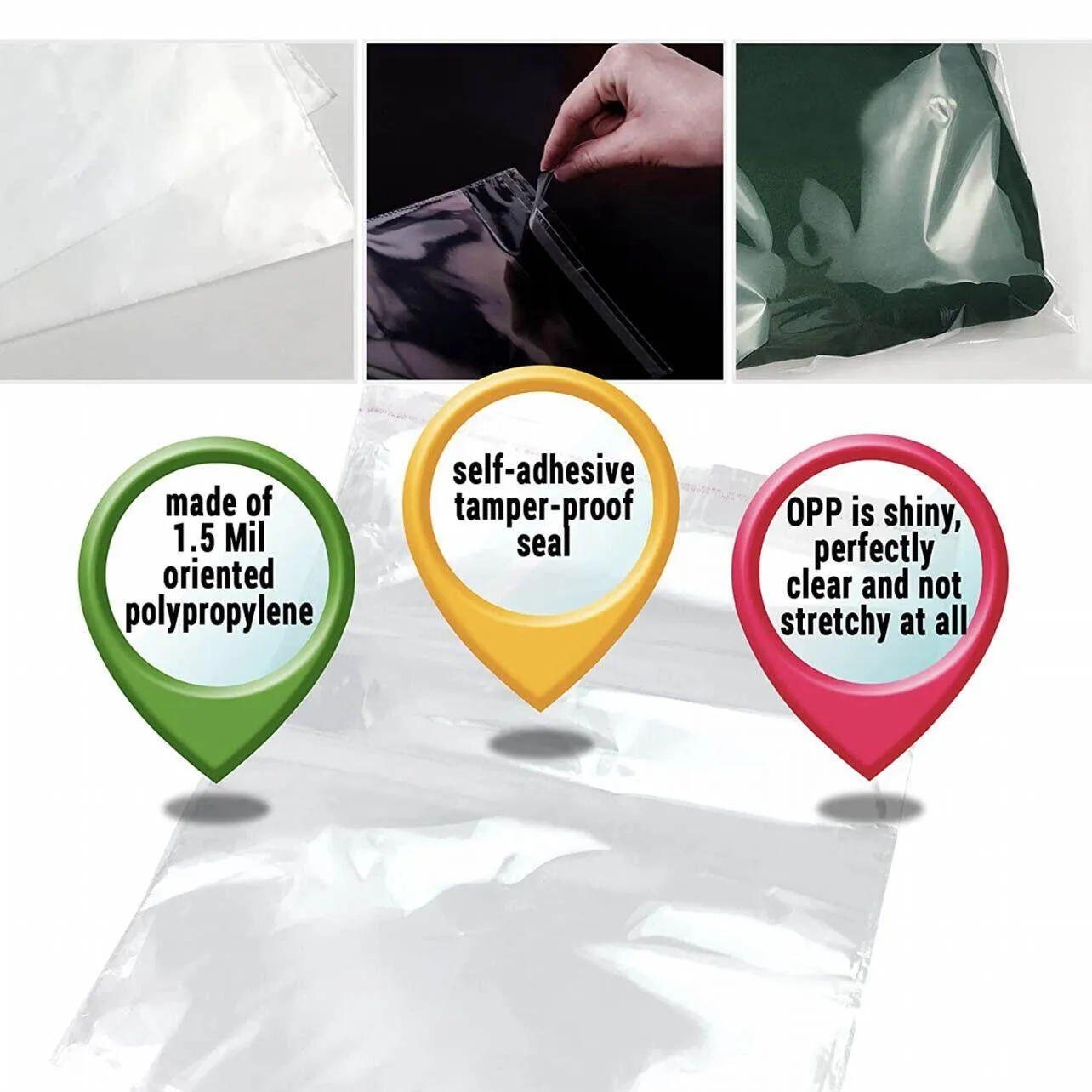 Self Adhesive Seal Bags 100pcs OPP Cellophane